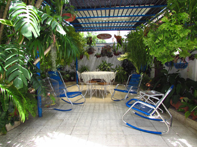 Terrasse chez l'habitant à Cuba