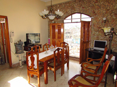 Salle à manger chez l'habitant à Cuba