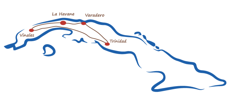 carte circuit Baroudeur "Parfums de Cuba"